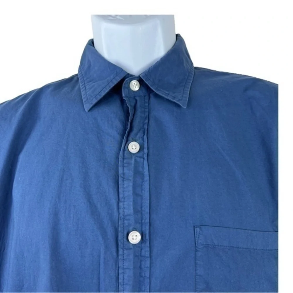 J.Crew Men Casual Shirt Buttons Down Blue Navy Sz M